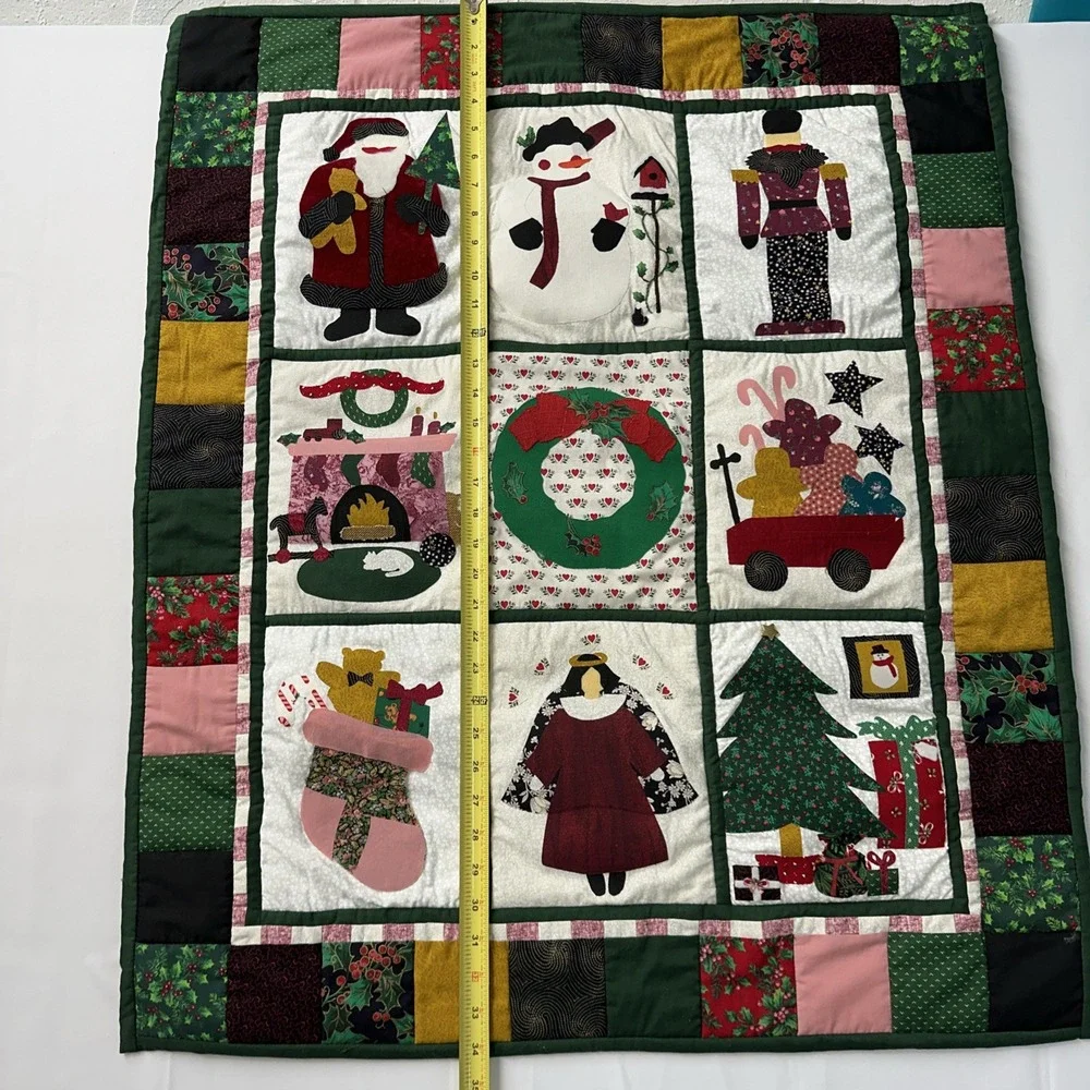 Quilted Christmas Wall Hanging Handmade 34